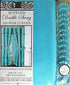 Mosaic Double Swag Fabric Shower Curtain with Ring Hooks, 2 Tie Backs - 70 x 72 in.